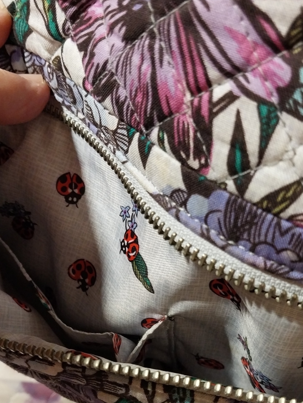 Vera Bradley Grand Weekender Lavender Meadow - Picture 5 of 12